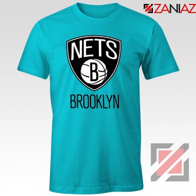 Best Gift Brooklyn Nets Logo T-Shirt NBA Tee Shirt Size S-3XL Light Blue