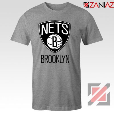 Best Gift Brooklyn Nets Logo T-Shirt NBA Tee Shirt Size S-3XL Sport Grey