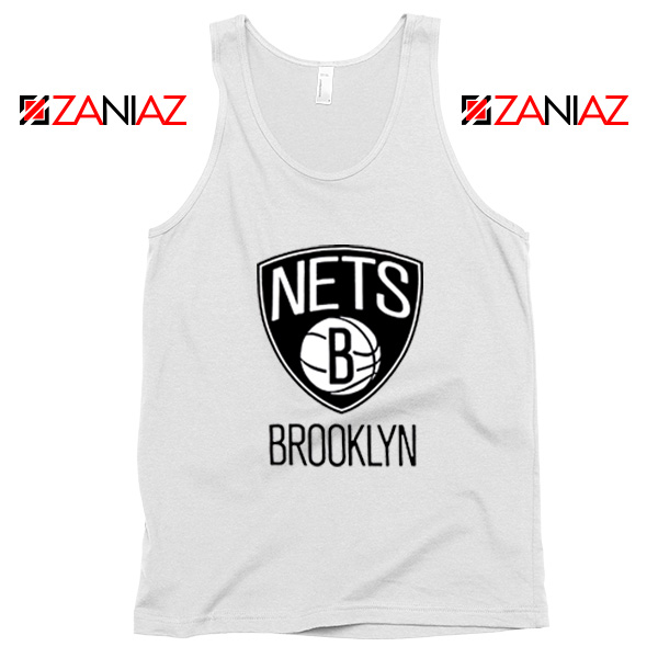 Brooklyn Nets Logo White Tank Top