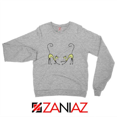 Best Kitten Twins Sweatshirt Cat Lover Gift Sweatshirt Size S-2XL Sport Grey