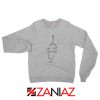 Black Line Cat Sweatshirt Animal Lover Women Sweatshirt Size S-2XL Sport Grey