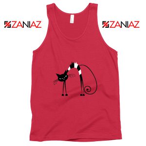 Black Line Cat Scary Tank Top