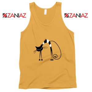 Black Line Cat Women Tank Top Animal Lover Tank Top Size S-3XL Sunshine