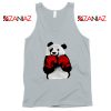 Boxing Panda Bear Tank Top Funny Animal Tank Top Size S-3XL Silver