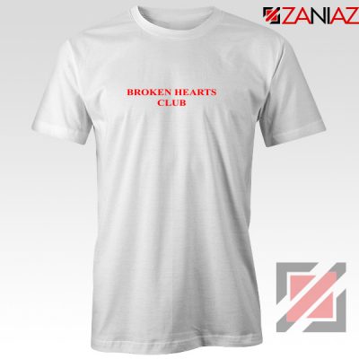 Broken Hearts Club T-Shirt Funny Women Tee Shirt Size S-3XL White
