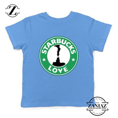 Buy Cheap Love Starbucks Parody Gifts Kids Tee Shirt Light Blue