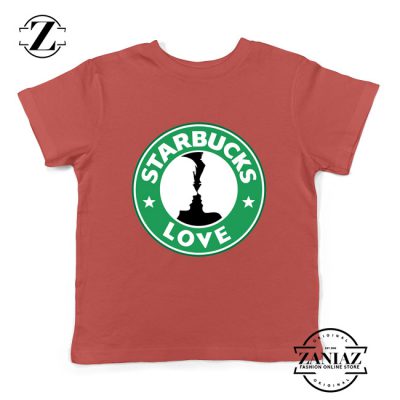 Buy Cheap Love Starbucks Parody Gifts Kids Tee Shirt Red