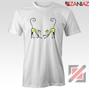 Buy Kitten Twins T-Shirt Cat Lover Women Tee Shirt Size S-3XL White