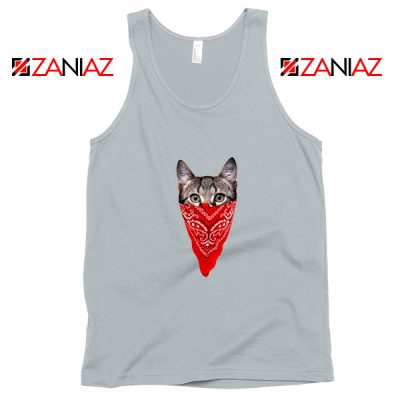 Cat Gangster Tank Top Funny Animal Tank Top Size S-3XL Silver