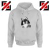 Cat Silhouette Hoodie Funny Cat Lover Hoodie Size S-2XL Sport Grey