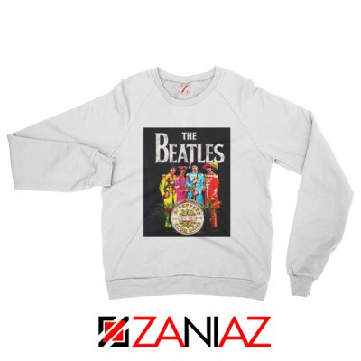 Cheap Lonely Hearts Band Sweatshirt The Beatles Sweatshirt Size S-2XL White