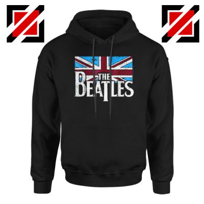 Cheap The Beatles British Flag Hoodie Music Hoodie Size S-2XL Black