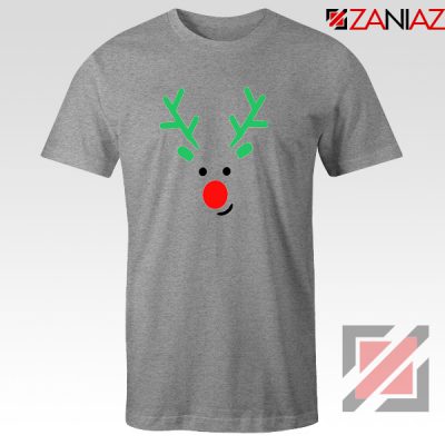 Christmas Reindeer Grey Tee Shirt