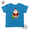 Christmas Santa Claws Gift Kids T-Shirt Size S-XL Blue