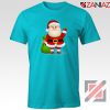 Christmas Santa Claws Gift T-Shirt Gift Tee Shirt Size S-3XL Light Blue