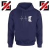 Heartbeat Gamer Hoodie Video Game Lover Gift Hoodie Size S-2XL Navy Blue