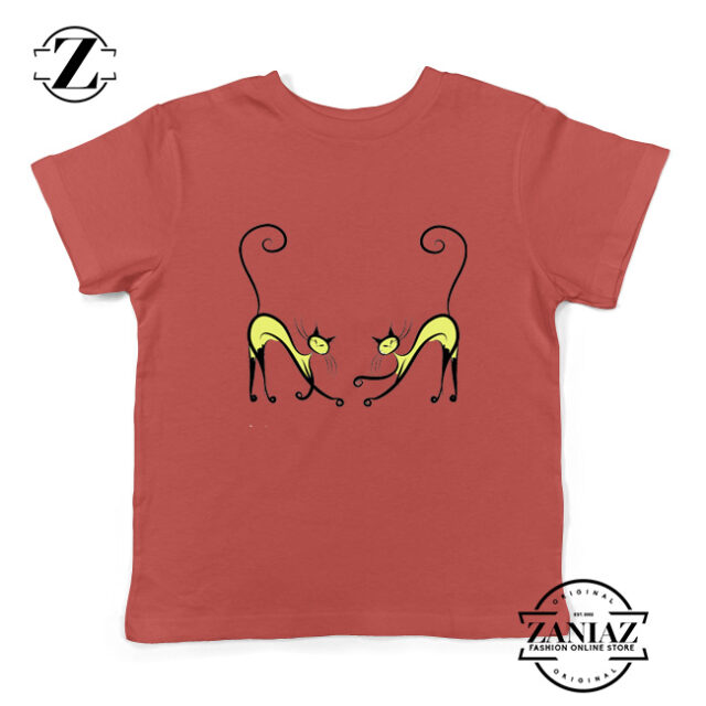 Cute Cat Kitten Twins Kids T-Shirt