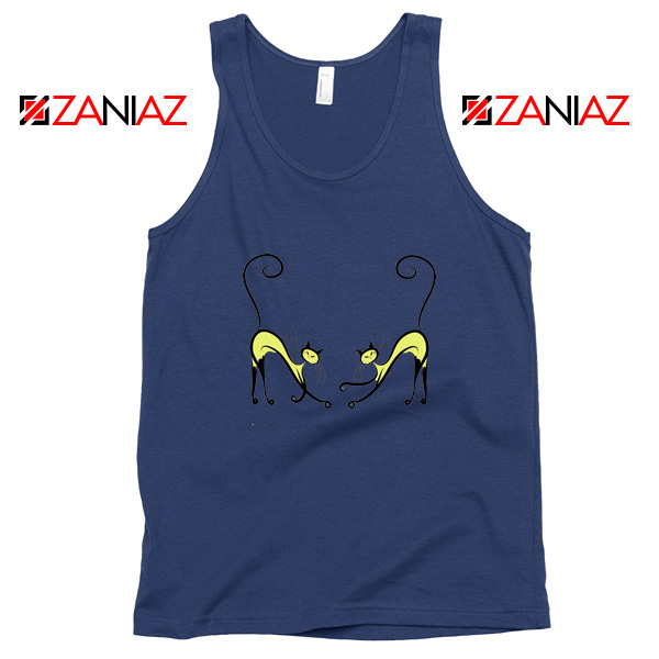 Kitten Twins Women Tank Top Cat Lover Gift Tank Top Size S-3XL Blue