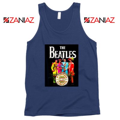 Lonely Hearts Band Tank Top The Beatles Tank Top Size S-3XL Navy Blue
