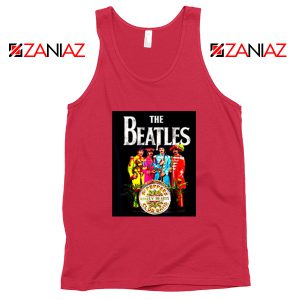 Lonely Hearts Band Tank Top The Beatles Tank Top Size S-3XL Red