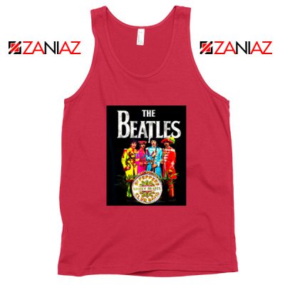 Lonely Hearts Band Tank Top The Beatles Tank Top Size S-3XL Red