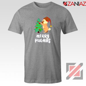 Merry Pugmas T Shirt Christmas Women Tee Shirt Size S-3XL Sport Grey
