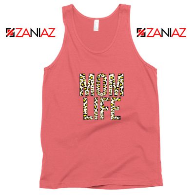 Mom Leopard Tank Top Gift Mom Life Tank Top Size S-3XL Coral