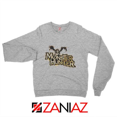 Monster Hunter Sweatshirt Designs Video Games Sweatshirt Size S-2XL Sport Grey