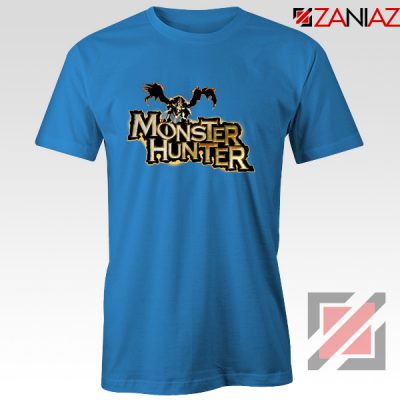 Monster Hunter T shirt Designs Video Games T-Shirt Size S-3XL Blue