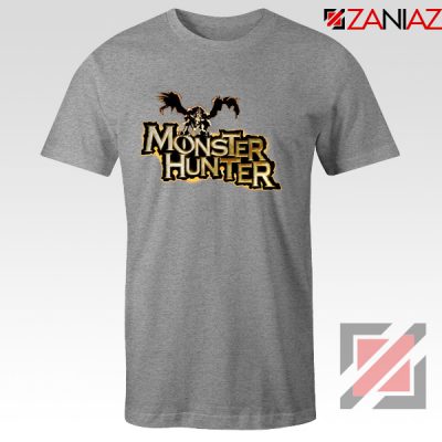 Monster Hunter T shirt Designs Video Games T-Shirt Size S-3XL Sport Grey