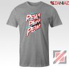Pew Pew Pew Graphic T-Shirt Star Wars Fighter Tee Shirt Size S-3XL Sport Grey