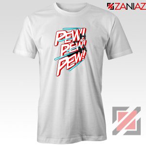 Pew Pew Pew Graphic T-Shirt Star Wars Fighter Tee Shirt Size S-3XL White