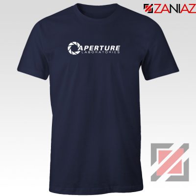 Portal 2 Game Tee Shirt Aperture Logo T-shirt Size S-3XL Navy Blue