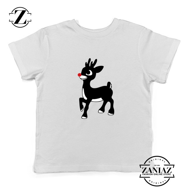 Red Nose Reindeer Youth Tshirt Ugly Christmas Kids T Shirt White