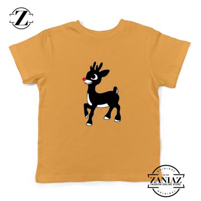 Red Nose Reindeer Youth Tshirt Ugly Christmas Kids T Shirt Yellow