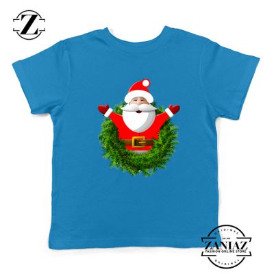 Santa Claws Gift Kids T-Shirt Christmas Kids Shirt Size S-XL Blue
