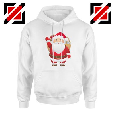 Santa Claws Hoodie Funny Christmas Gift Hoodie Size S-2XL White