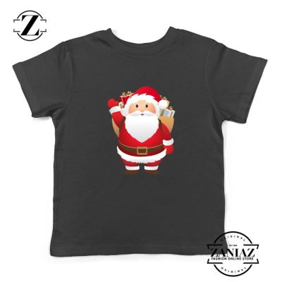 Santa Claws Kids T-Shirt Funny Christmas Kids Shirt Size S-XL Black