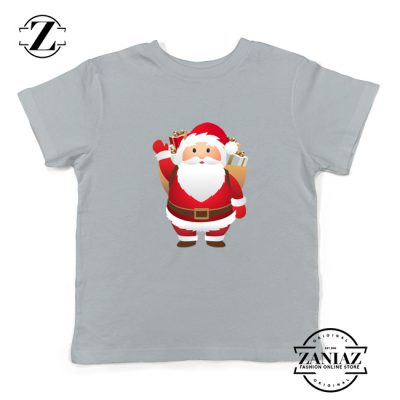 Santa Claws Kids T-Shirt Funny Christmas Kids Shirt Size S-XL Grey