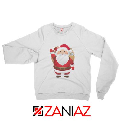 Santa Claws Sweatshirt Funny Christmas Gift Sweatshirt Size S-2XL White