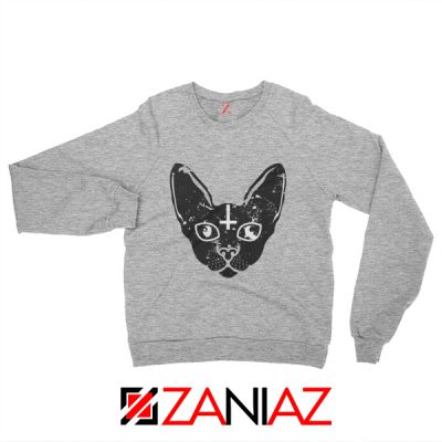 Satan Cat Funny Animals Sweatshirt Pet Women Sweatshirt Size S-2XL Sport Grey