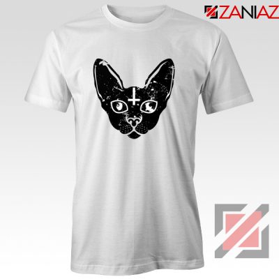 Satan Cat Funny Animals T-Shirt Pet Women Tee Shirt Size S-3XL White