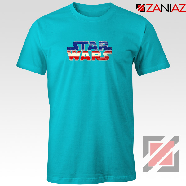 Star Wars American Flag Blue T-shirt