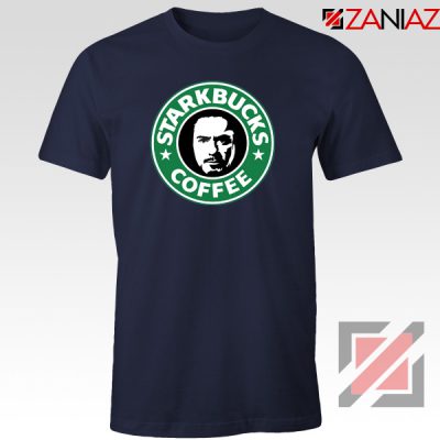 Starkbucks Coffee T-Shirt Starbucks Parody Tee Shirt Size S-3XL Navy Blue