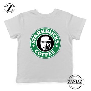 Starkbucks Parody Marvel Comics Kids Tee Shirt Size S-XL White