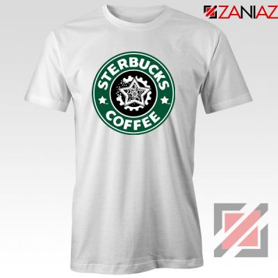 Sterbucks Coffee T-Shirt Funny Starbucks Parody Tshirt Size S-3XL White