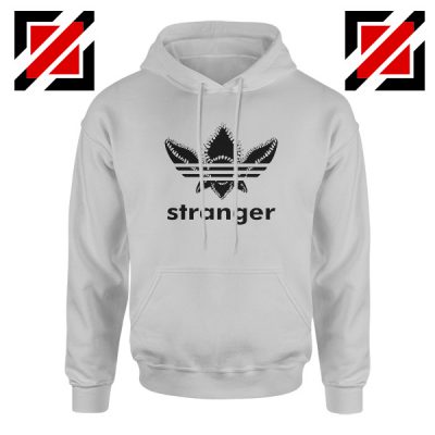 Stranger Things Adidas Logo Hoodie American TV Series Hoodie S-2XL Sport Grey