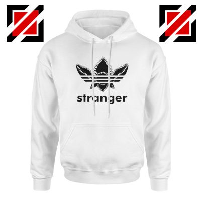 Stranger Things Adidas Logo Hoodie American TV Series Hoodie S-2XL White