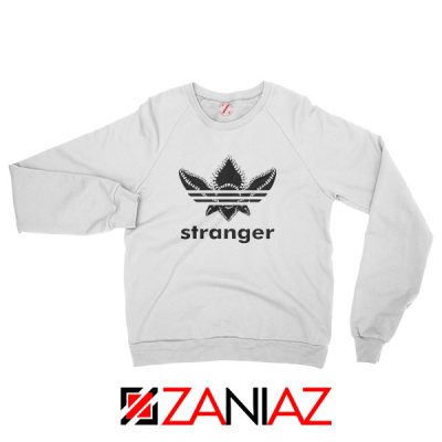 Stranger Things Adidas Logo Sweatshirt American TV Series Sweatshirt White