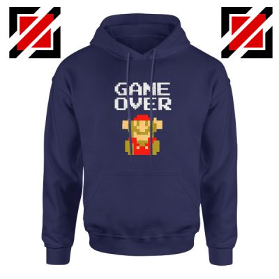 Super Mario Fall Hoodie Game Over Mario Best Hoodie Size S-2XL Navy Blue